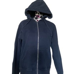 Supreme Navy Zip Up Hoodie